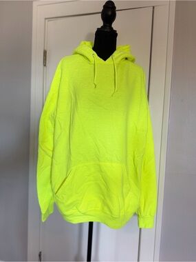 Jerzees Neon Yellow Pullover Hoodie - Men's